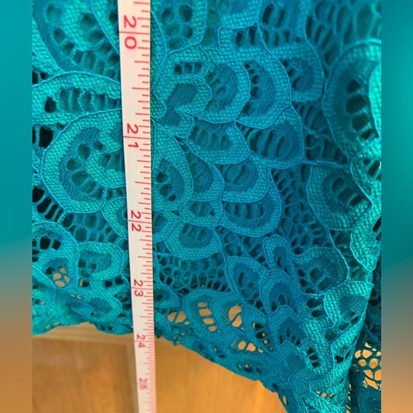 City Studio Lace Fit & Flare Teal Juniors Dress Size 1 - Formal Homecoming - Picture 5 of 6